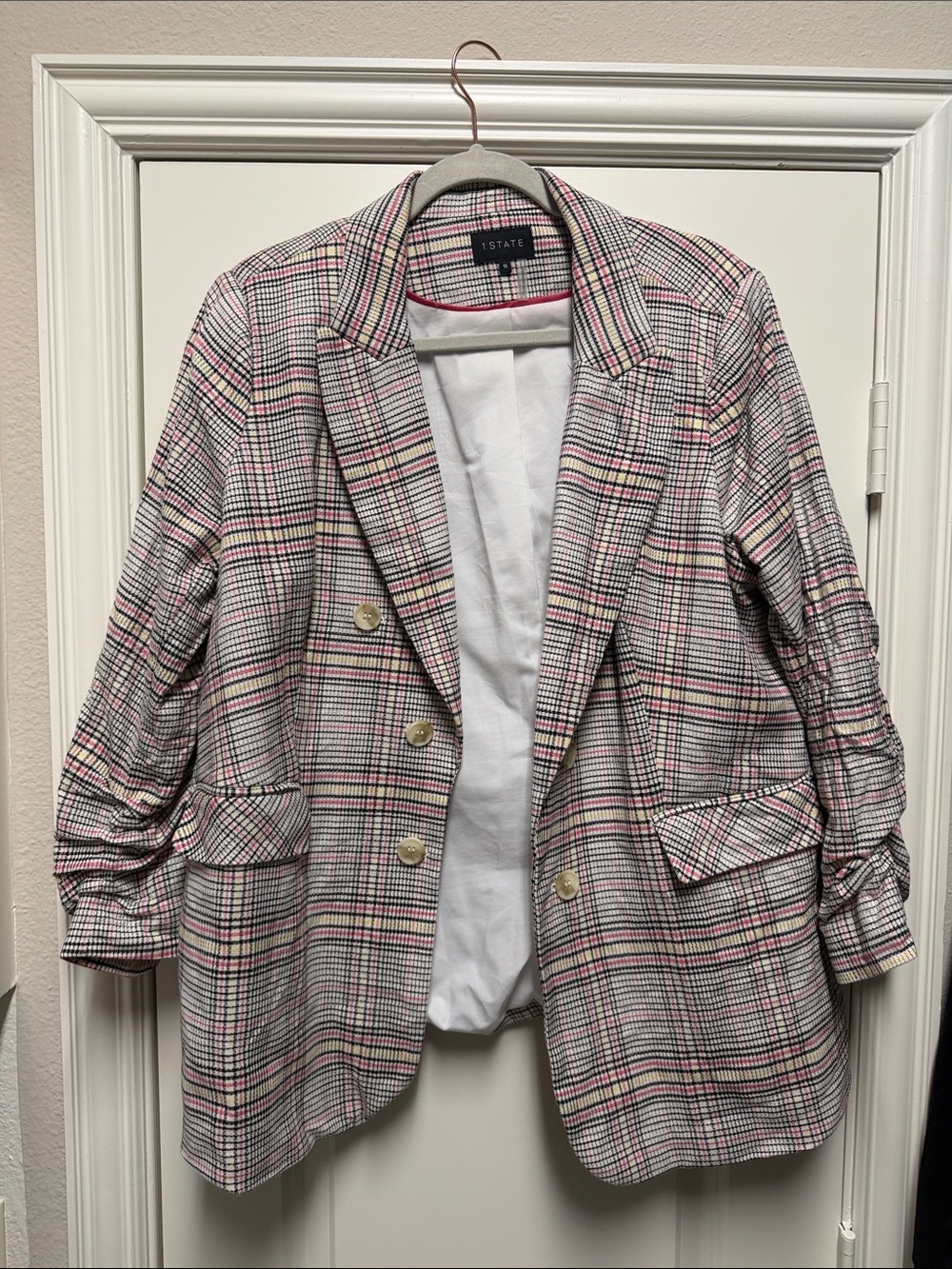 1 State Plaid Blazer 1X